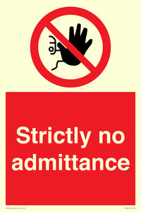 strictly no admittance